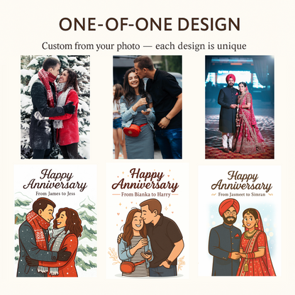 Custom Anniversary Card Gift Set
