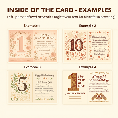 Custom Anniversary Card Gift Set